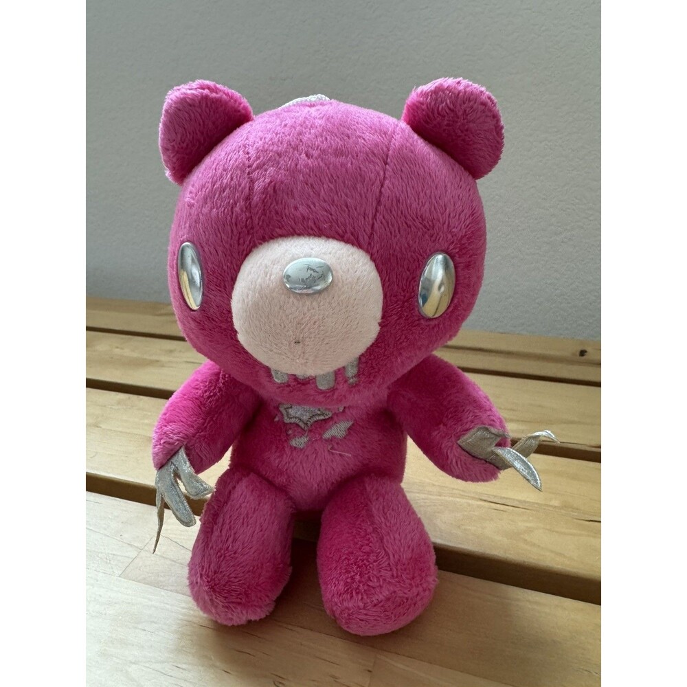 Chax-GP Gloomy Bear Plush CGP-045 Suction Cup 6" Bright Hot Pink & Silver Taito